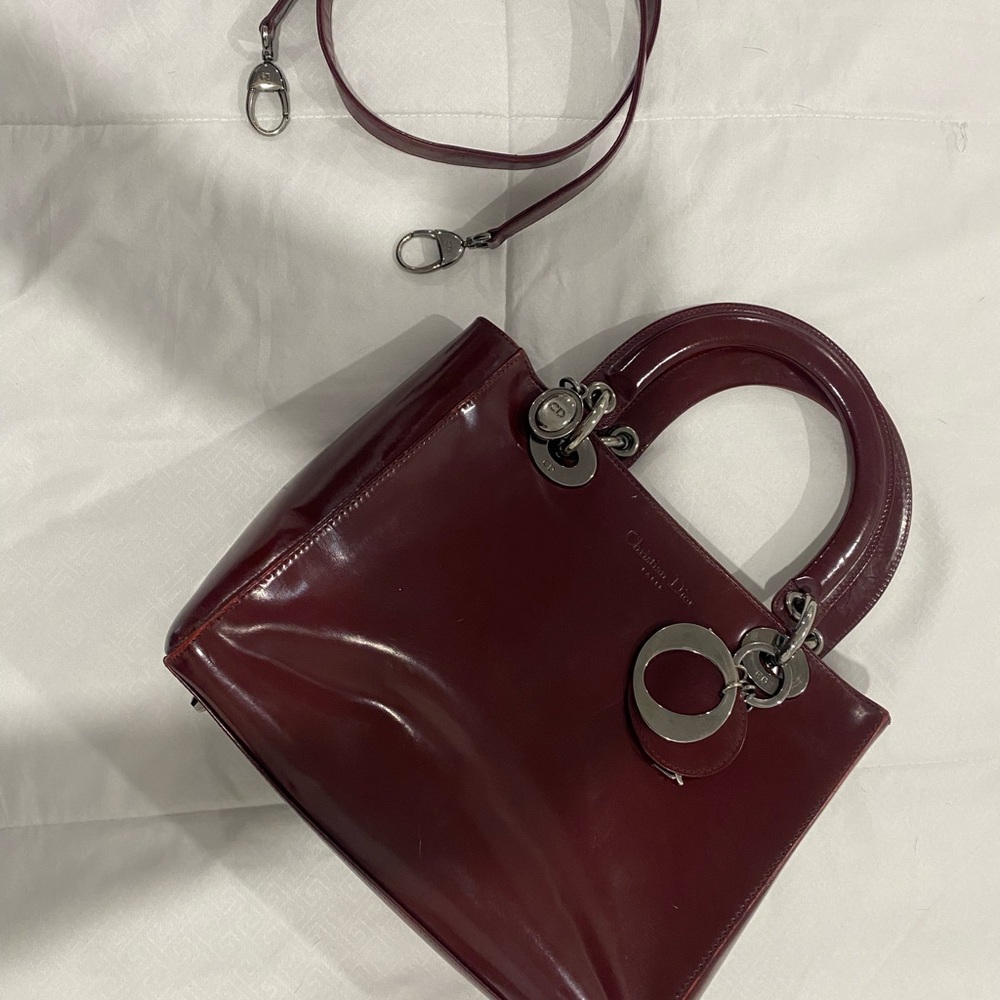 Christian Dior Burgundy Mini  Bag USED
